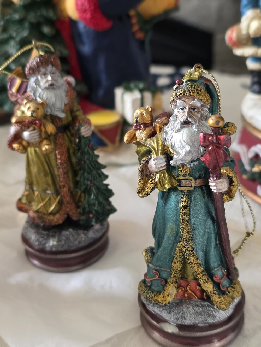 Father Christmas resin ornaments